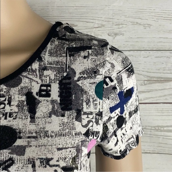 Topshop Bodycon Dress 🌺 Cute Newsprint - Picture 4 of 12